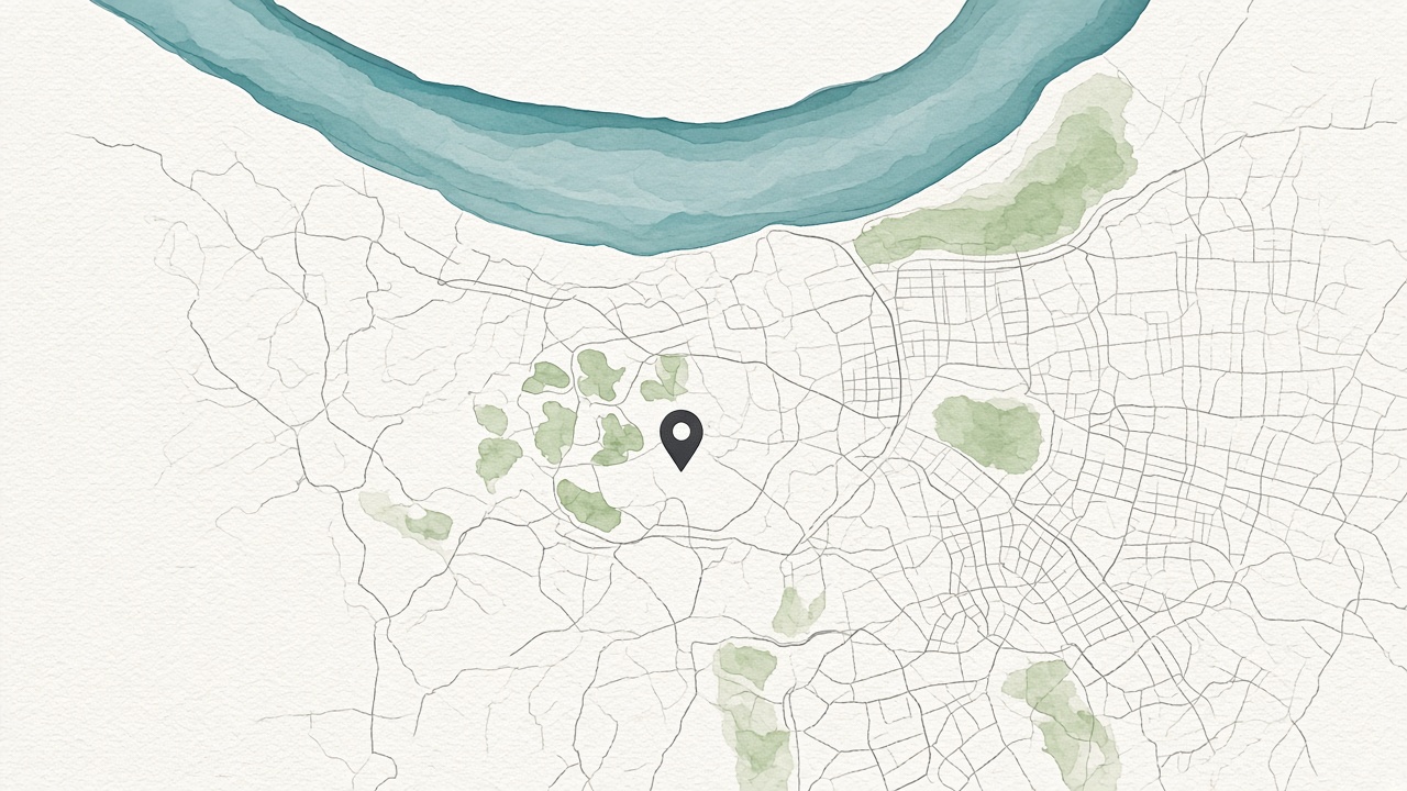 Mapa ilustrado da Zona Leste de São Paulo, com marcação no Tatuapé